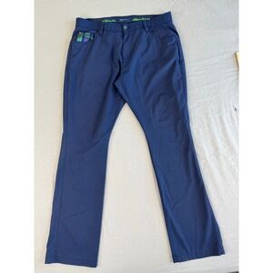 William Murray Golf PANTS Mens Size 36 Straight Fit Blue‎ Plaid Pocket